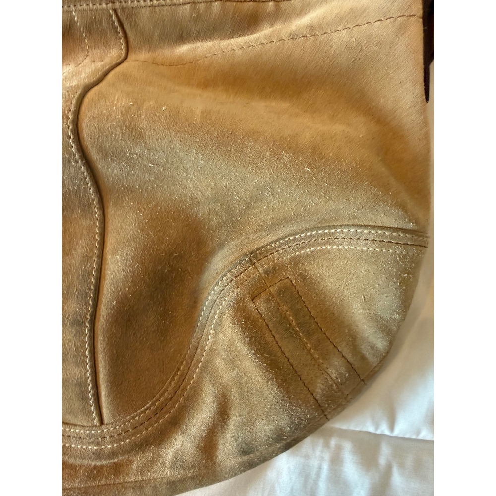 Coach Ergo Hobo Bag Tan Suede Leather Trim Brass Hardware 8A16 Vintage Boho - Picture 10 of 12